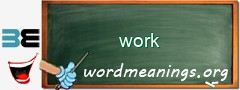 WordMeaning blackboard for work